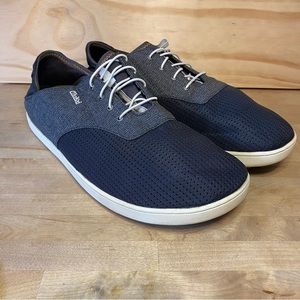 Olukai Nohea Moku Boat Shoes Men's Size 11.5 Grey Slip On Loafer Comfort Shoes